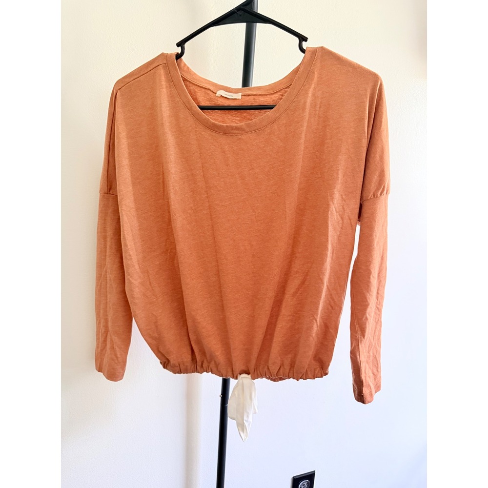 Eberjey Womens Terracotta Orange Slub Knit Loungewear Set Top and Joggers - Picture 6 of 6